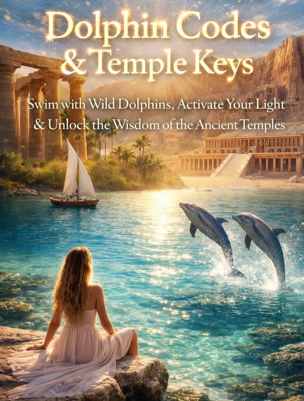Mystic Nic Egypt retreat artwork featuring ancient temples